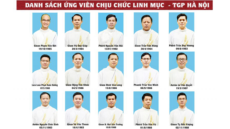TGP Hà Nội: Thông báo truyền chức linh mục 2021